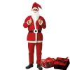 Costume babbo natale uomo con cappello barba pantalone giacca 01001